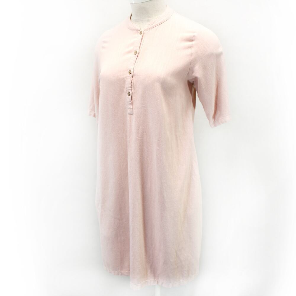Meomua linen blend lagenlook minimalist buttoned dress size Small by measurement